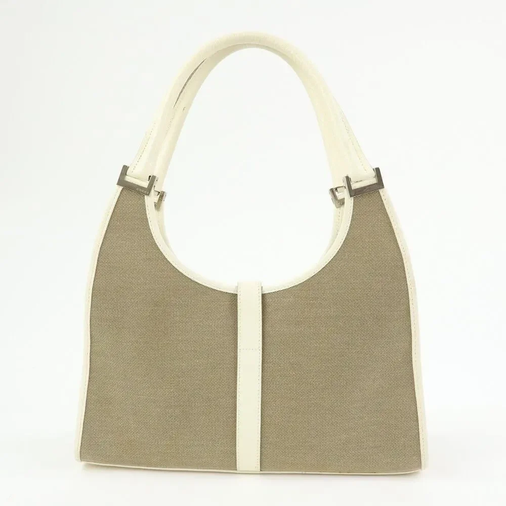 Gucci Jackie Canvas & Leather Hobo Bag Beige